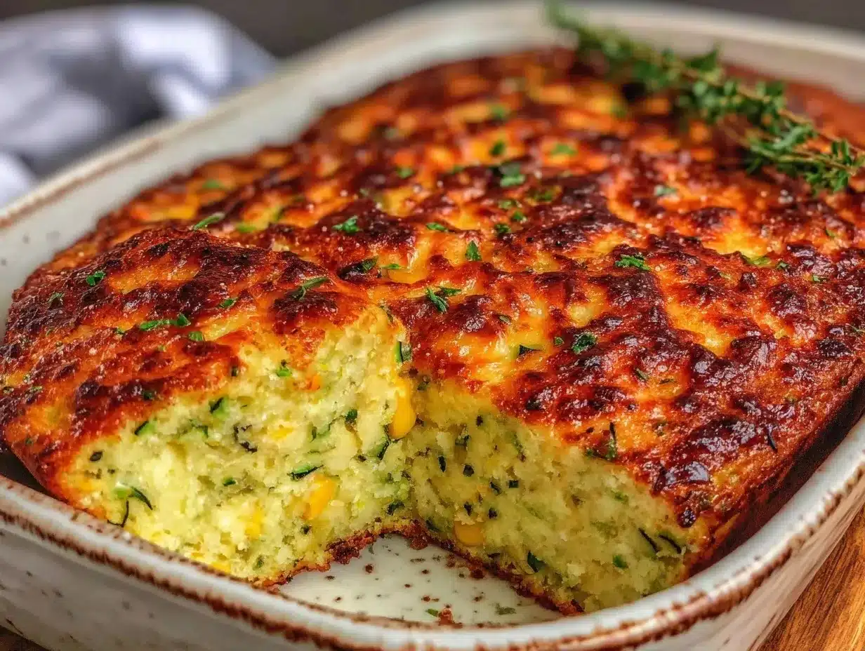 cozy cheesy zucchini cornbread casserole preparation steps