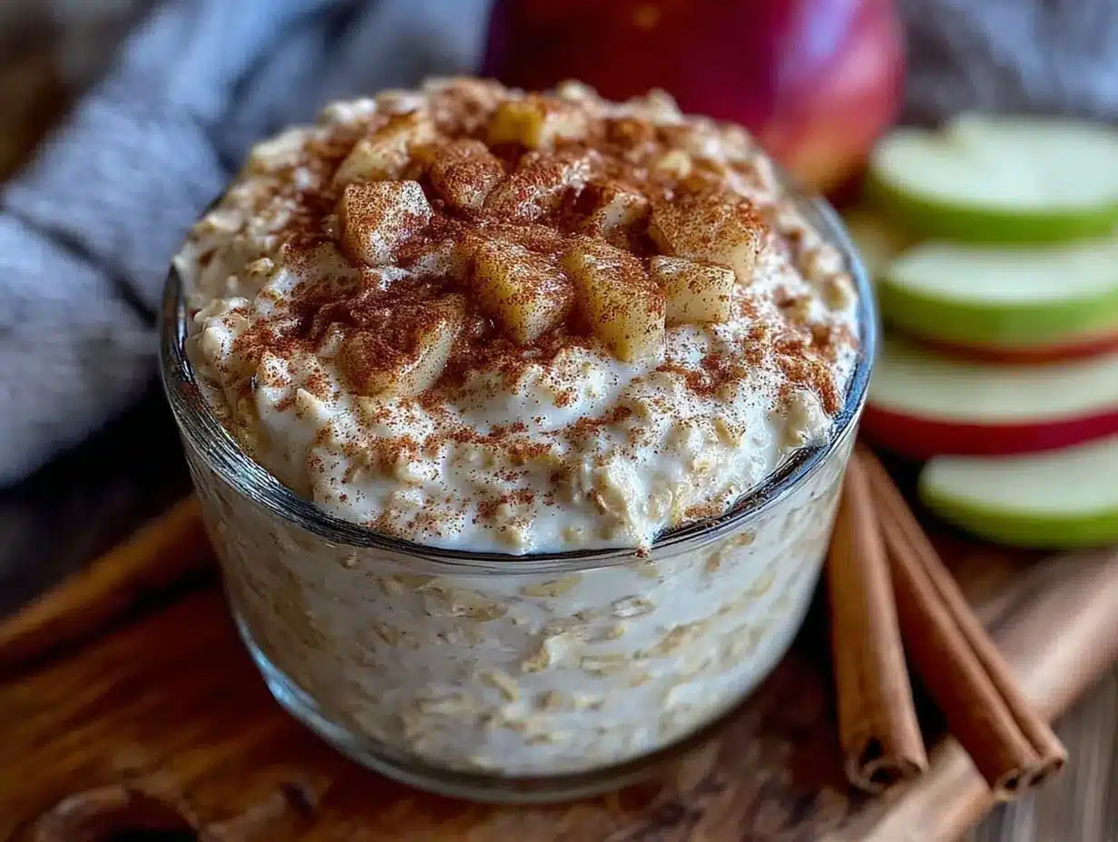 creamy apple cinnamon overnight oats preparation steps