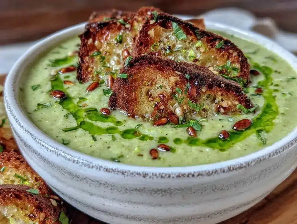 creamy zucchini soup - featured image
