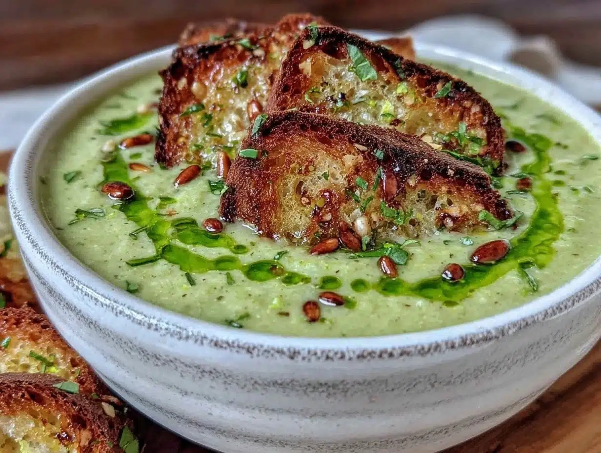 creamy zucchini soup - featured image
