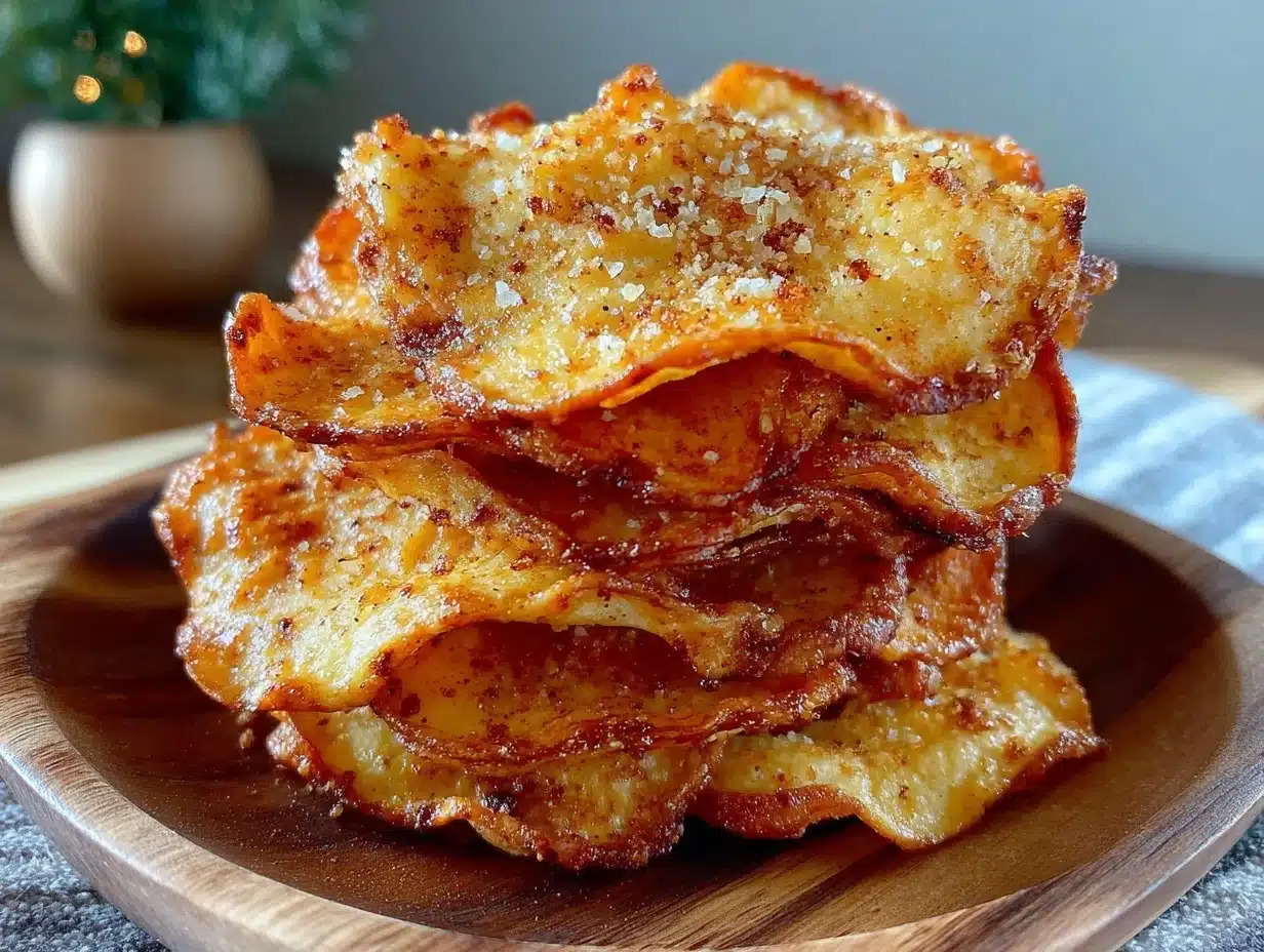 crispy cinnamon apple chips - featured image