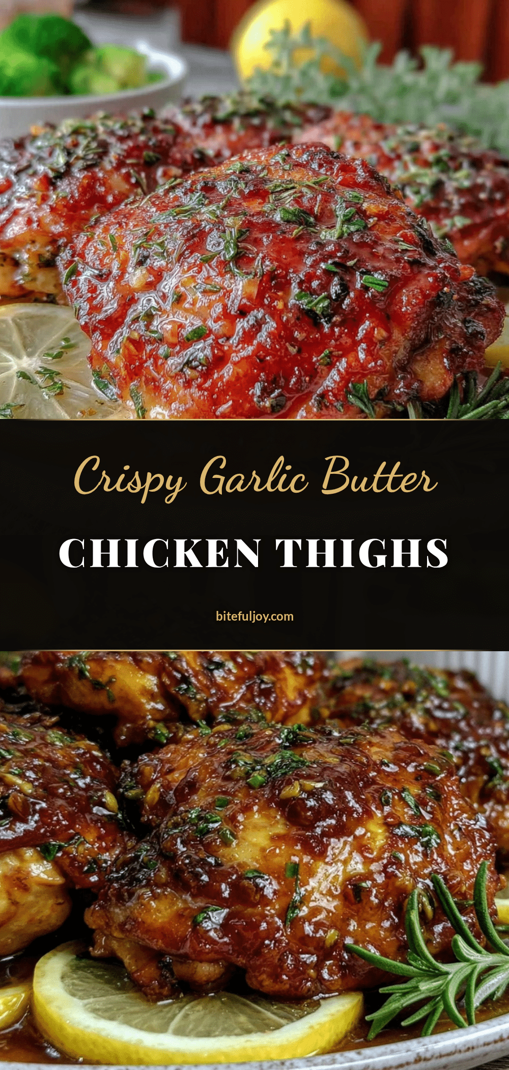 crispy garlic butter chicken thighs recipe
