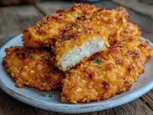 crispy oven-baked chicken tenders - featured image