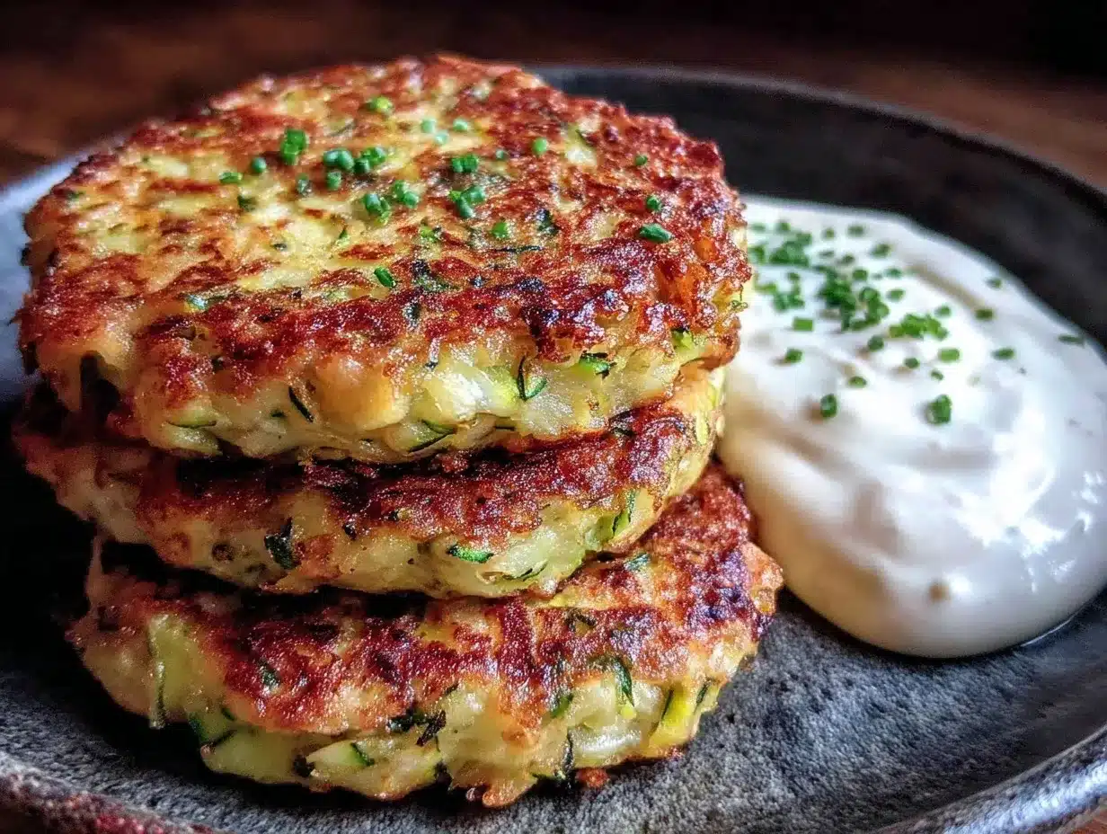 crispy parmesan herb zucchini fritters preparation steps