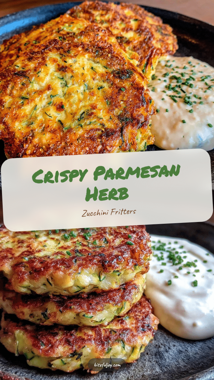 crispy parmesan herb zucchini fritters recipe