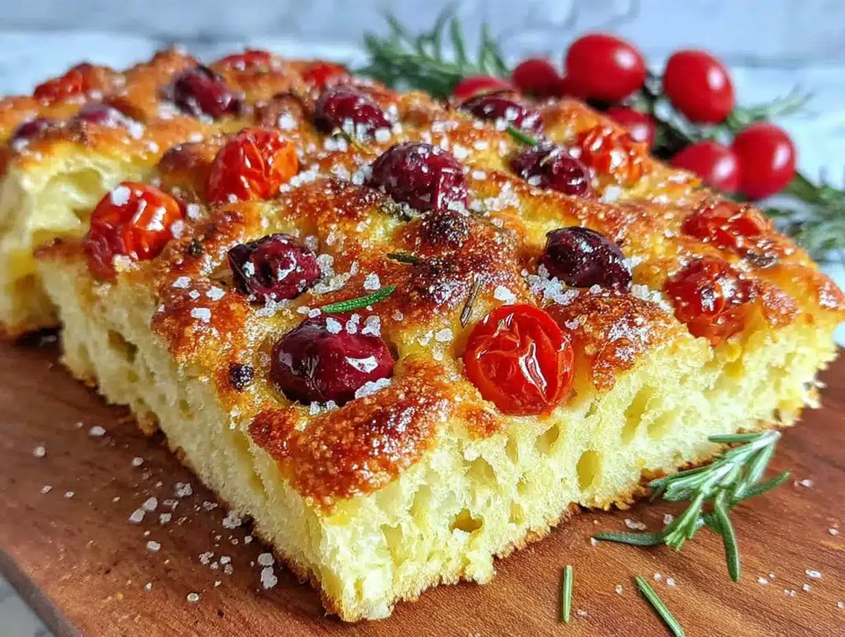 crispy sourdough focaccia preparation steps