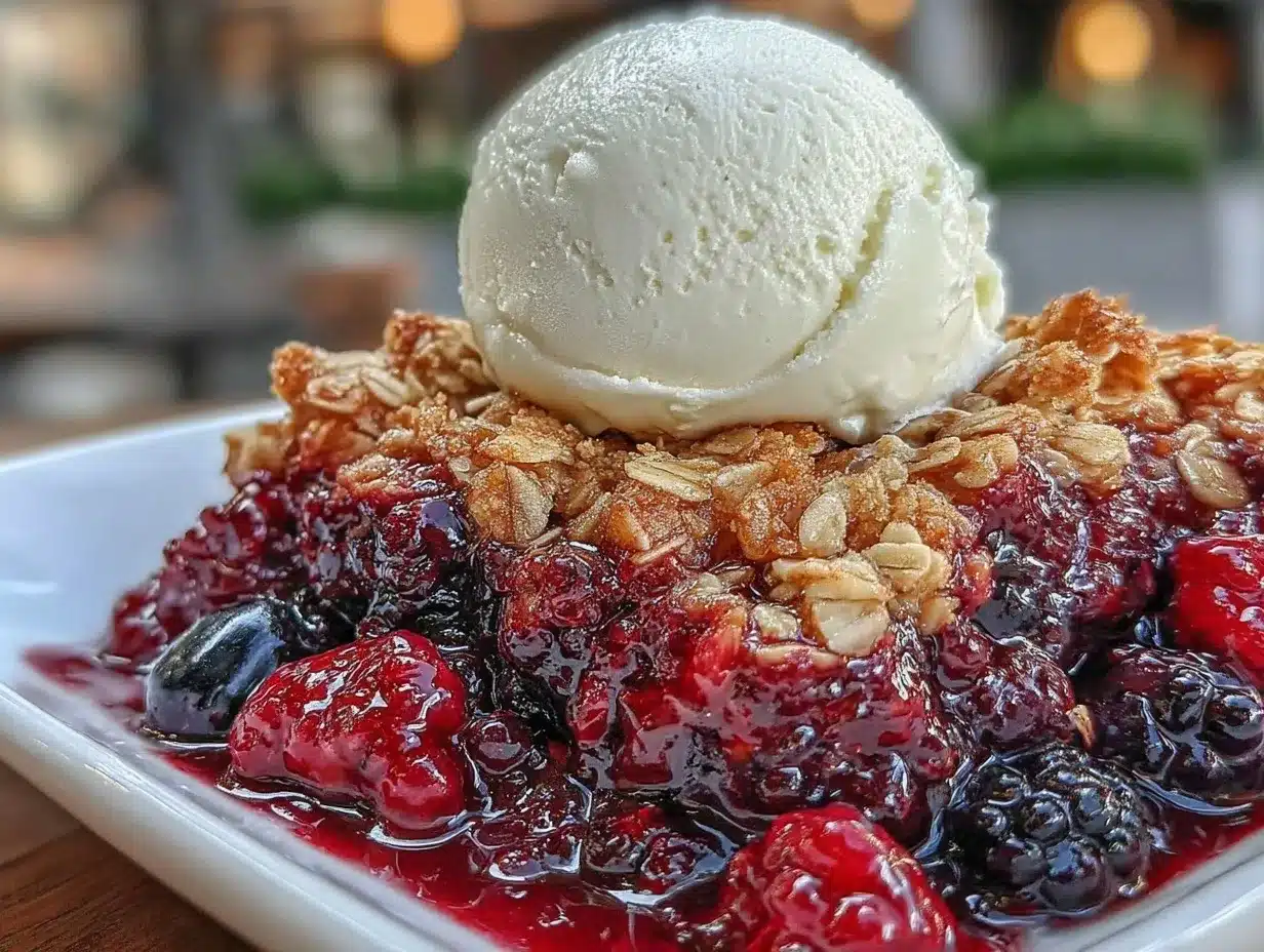 crispy triple berry crisp preparation steps