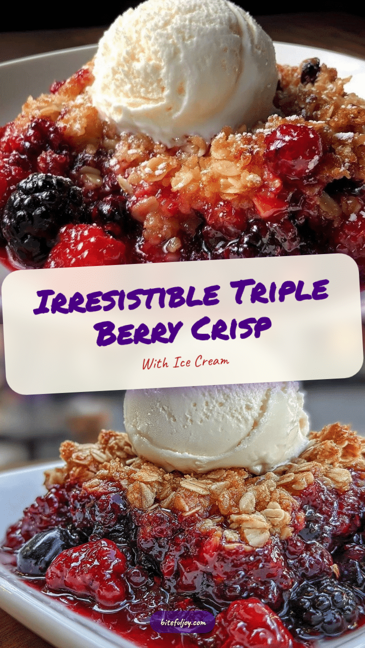 crispy triple berry crisp recipe