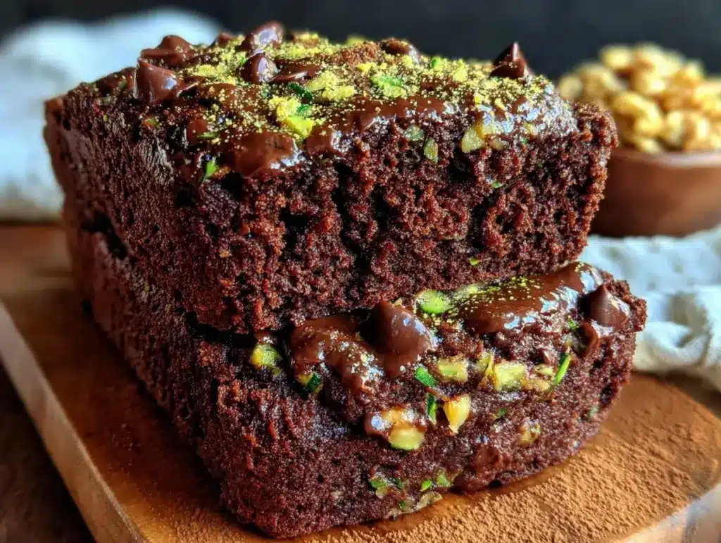 double chocolate chip zucchini bread - featured image