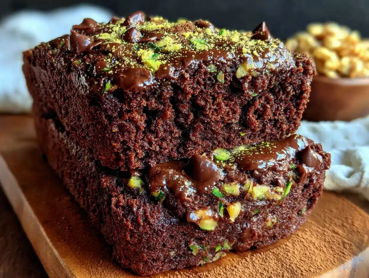 double chocolate chip zucchini bread - featured image