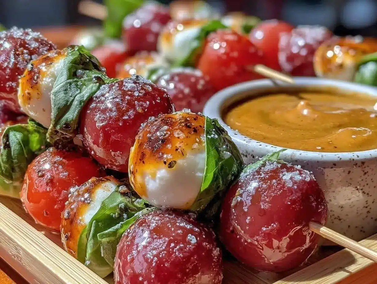 easy mini caprese skewers preparation steps