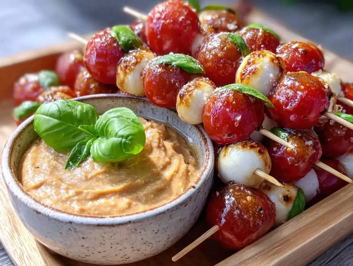 easy mini caprese skewers - featured image