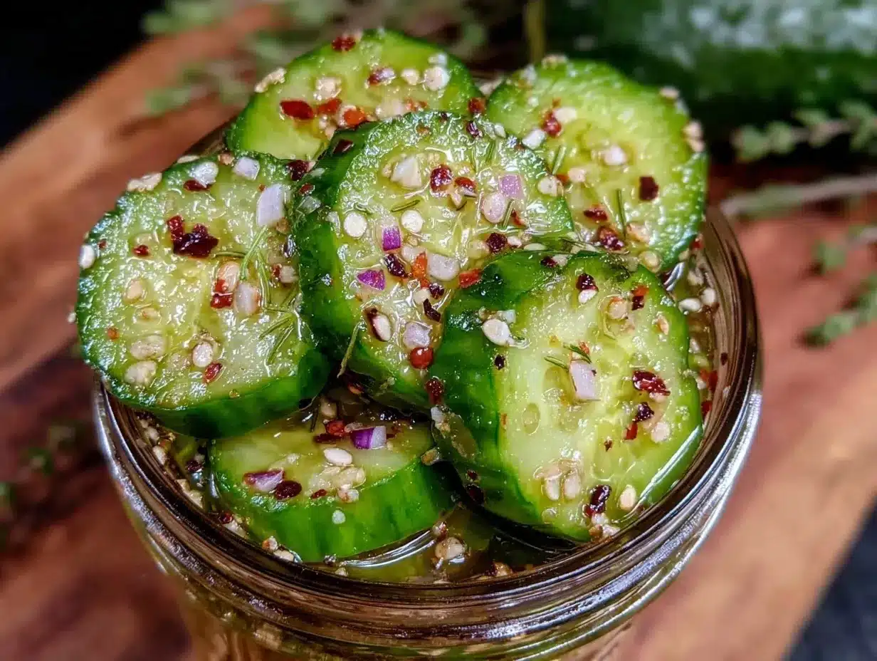 easy spicy garlic refrigerator dill pickles preparation steps