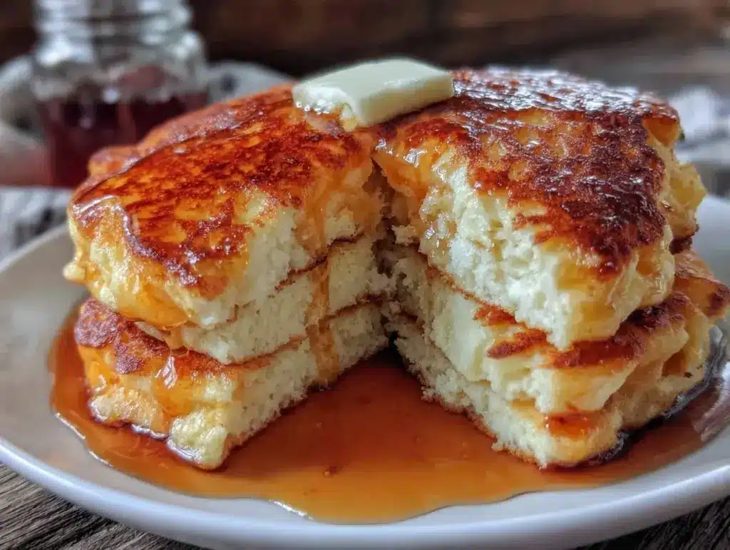 fluffy buttermilk pancakes from scratch - featured image