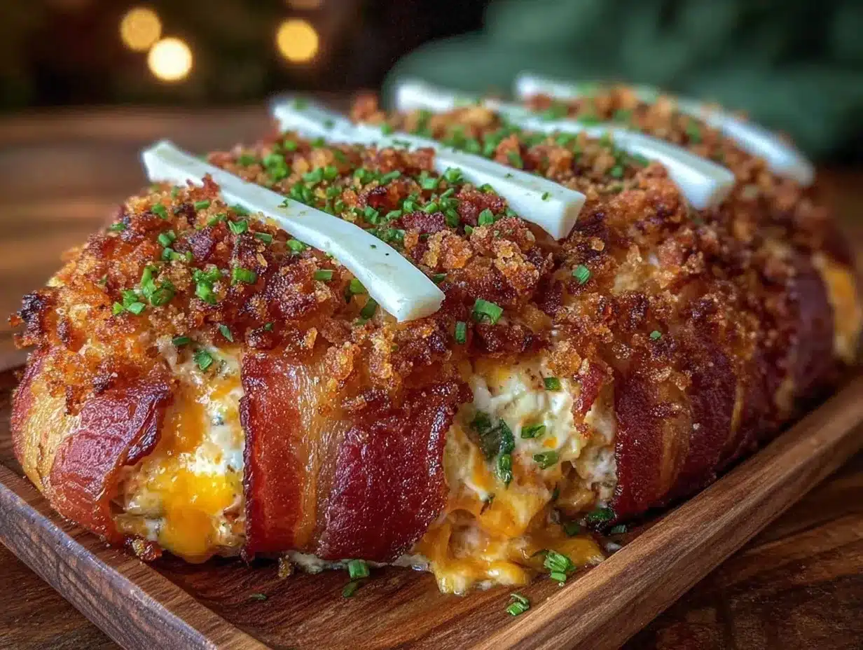 football shaped jalapeño popper dip preparation steps