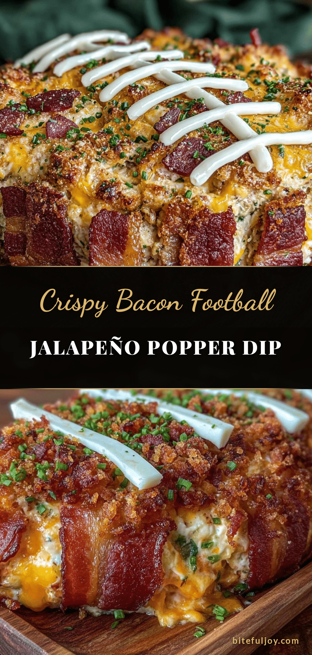 football shaped jalapeño popper dip recipe