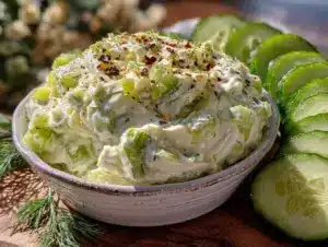 fresh creamy cucumber dill salad - featured image
