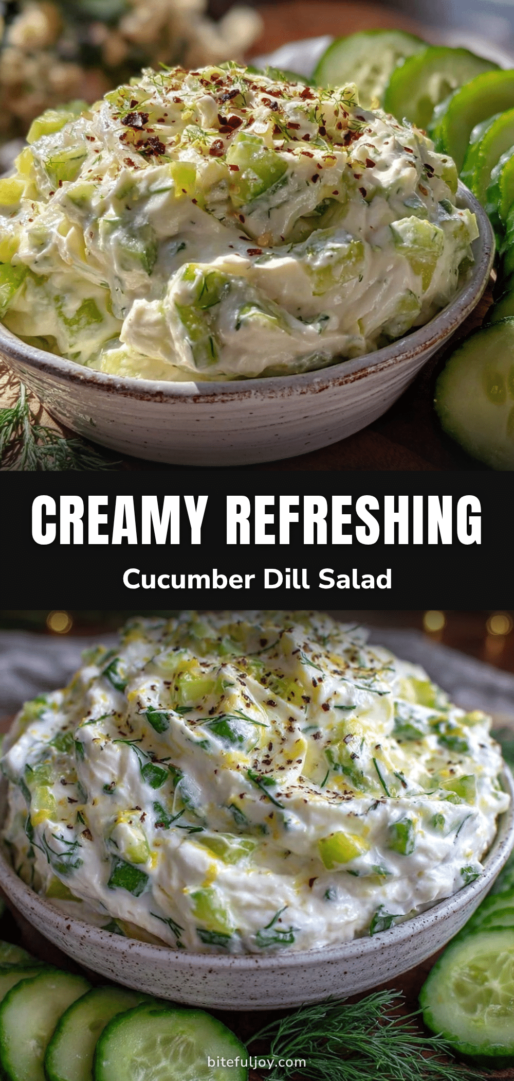 fresh creamy cucumber dill salad recipe