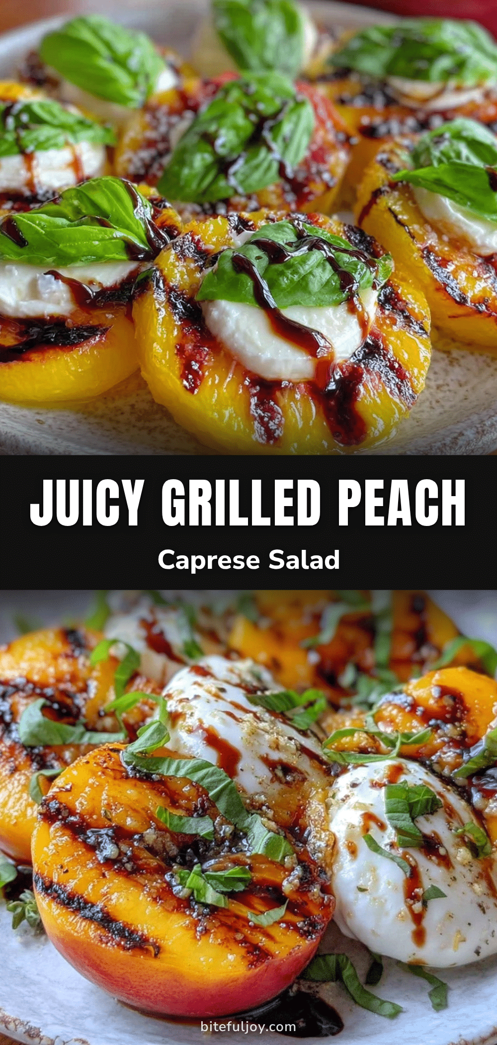 Fresh Grilled Peach Caprese Salad recipe