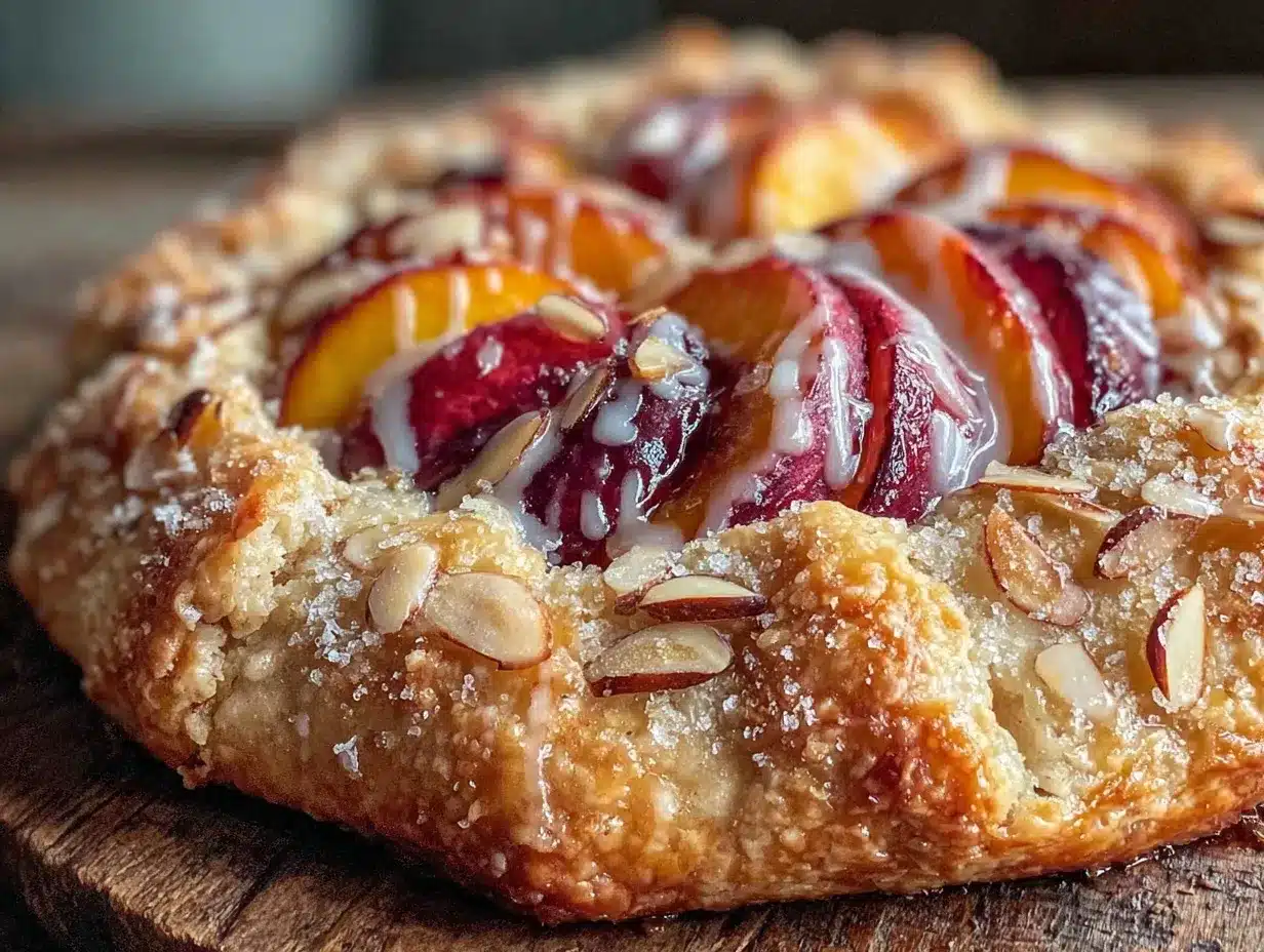 fresh peach galette preparation steps