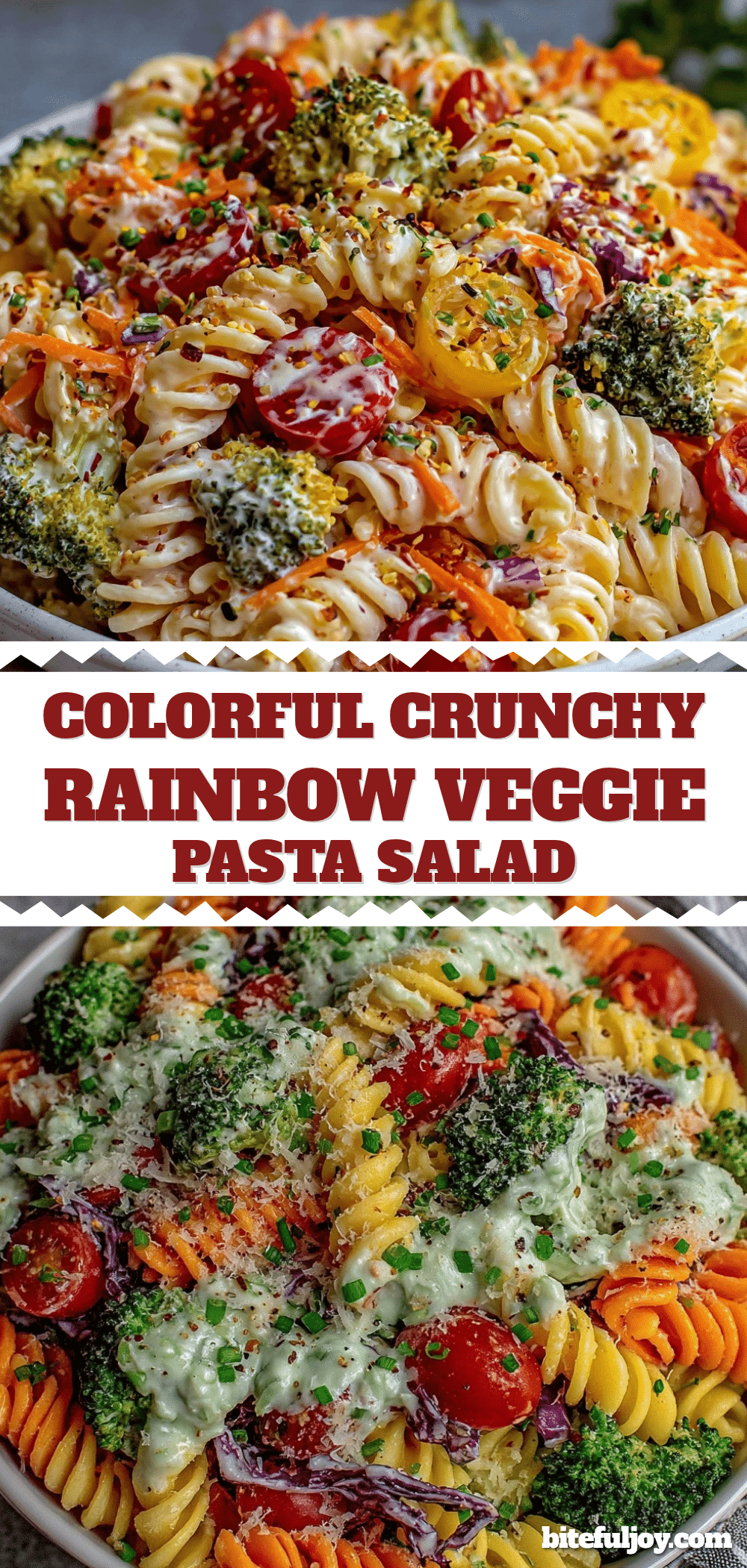 fresh rainbow veggie pasta salad recipe
