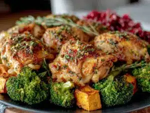 healthy sheet pan chicken - featured image