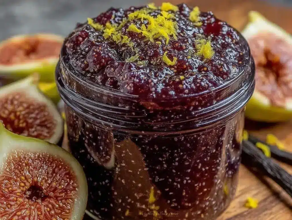 homemade sweet vanilla fig jam - featured image