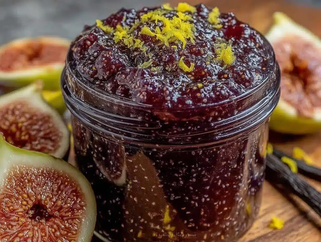 homemade sweet vanilla fig jam - featured image