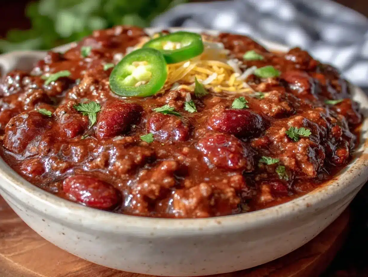 loaded crockpot chili preparation steps