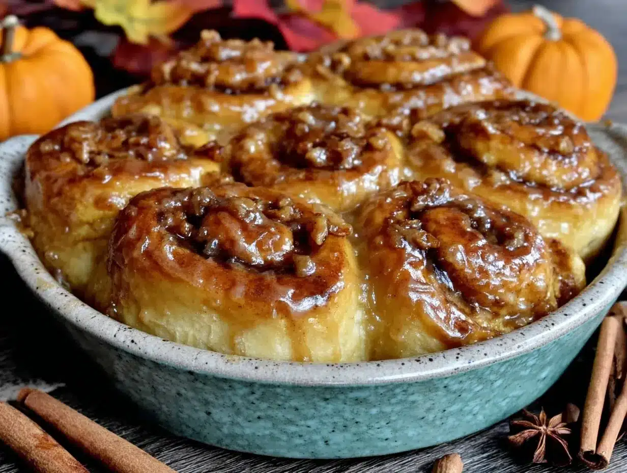 maple glazed pumpkin cinnamon rolls preparation steps
