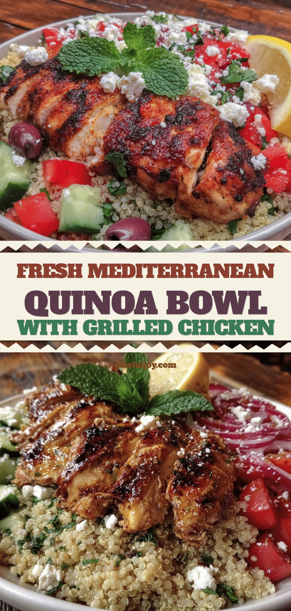 Mediterranean Quinoa Bowl with Grilled Chicken recipe