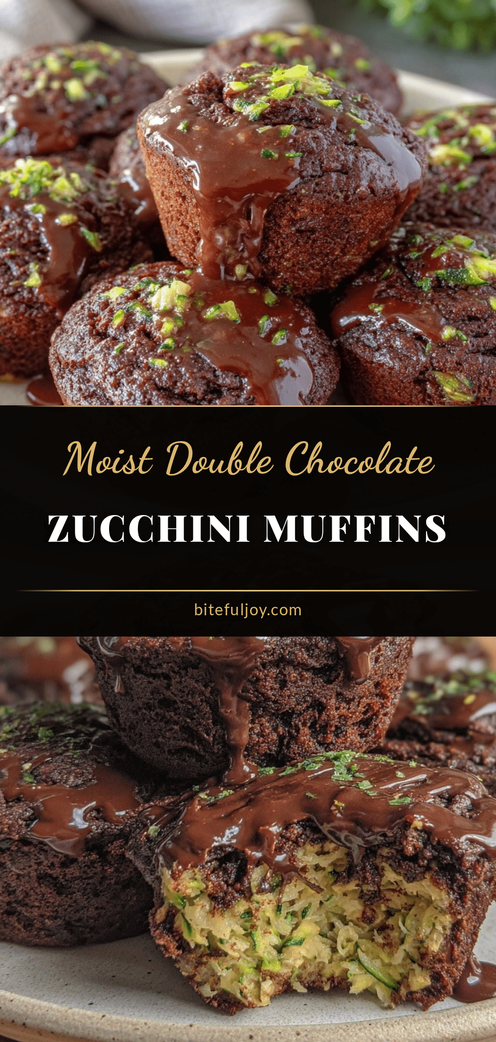 moist double chocolate zucchini muffins recipe