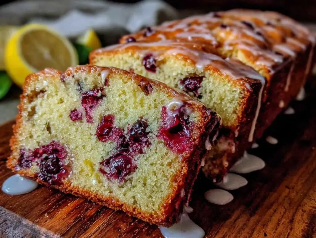 moist lemon blueberry pound cake - featured image