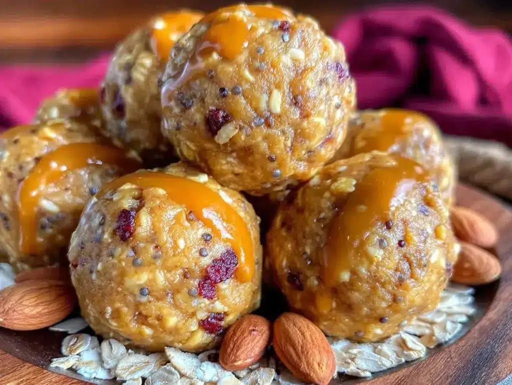 no-bake peanut butter protein energy balls - featured image
