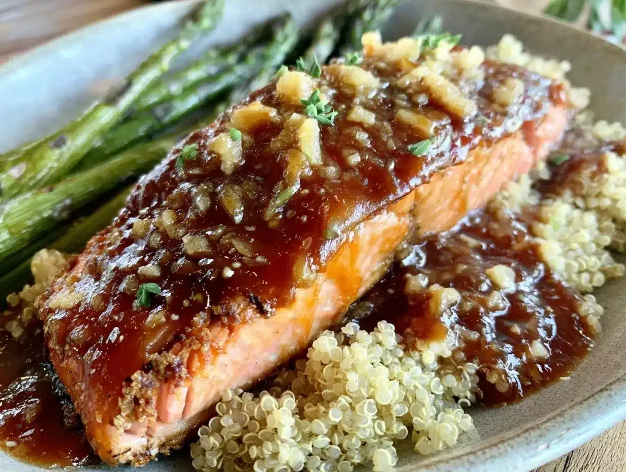 one-pan honey garlic salmon preparation steps