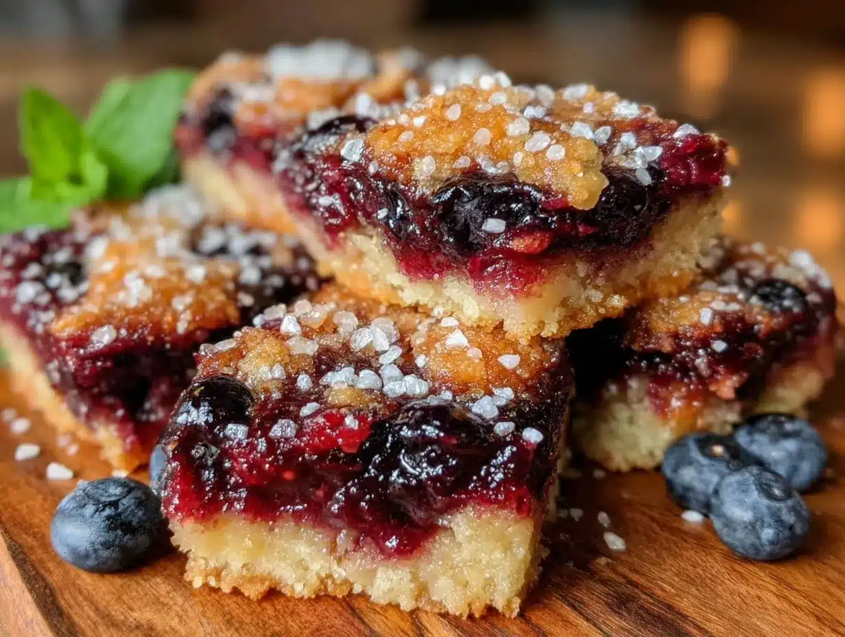 Peach Blueberry Crumble Bars preparation steps