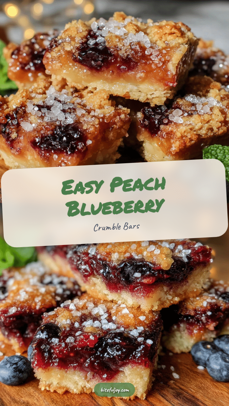 Peach Blueberry Crumble Bars recipe