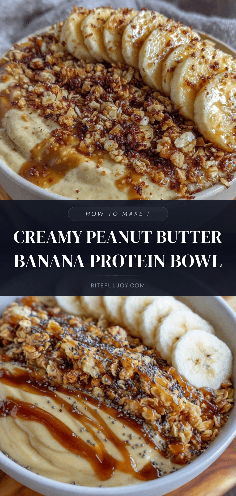peanut butter banana protein smoothie bowl recipe