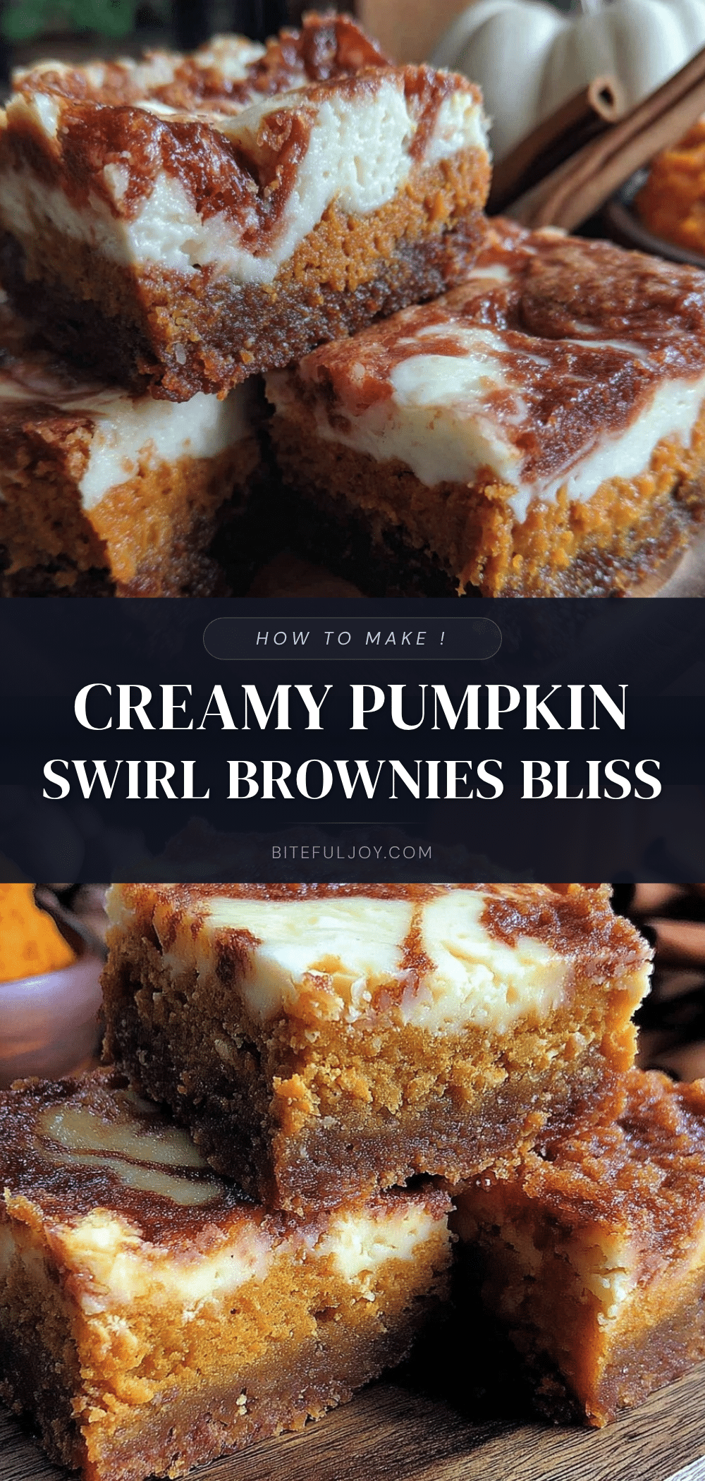 pumpkin cream cheese swirl brownies recipe