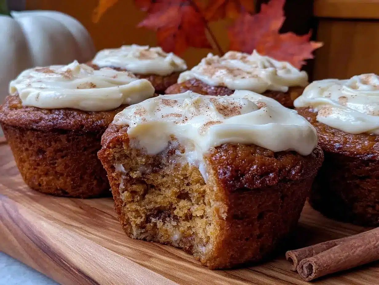 pumpkin spice cream cheese muffins preparation steps