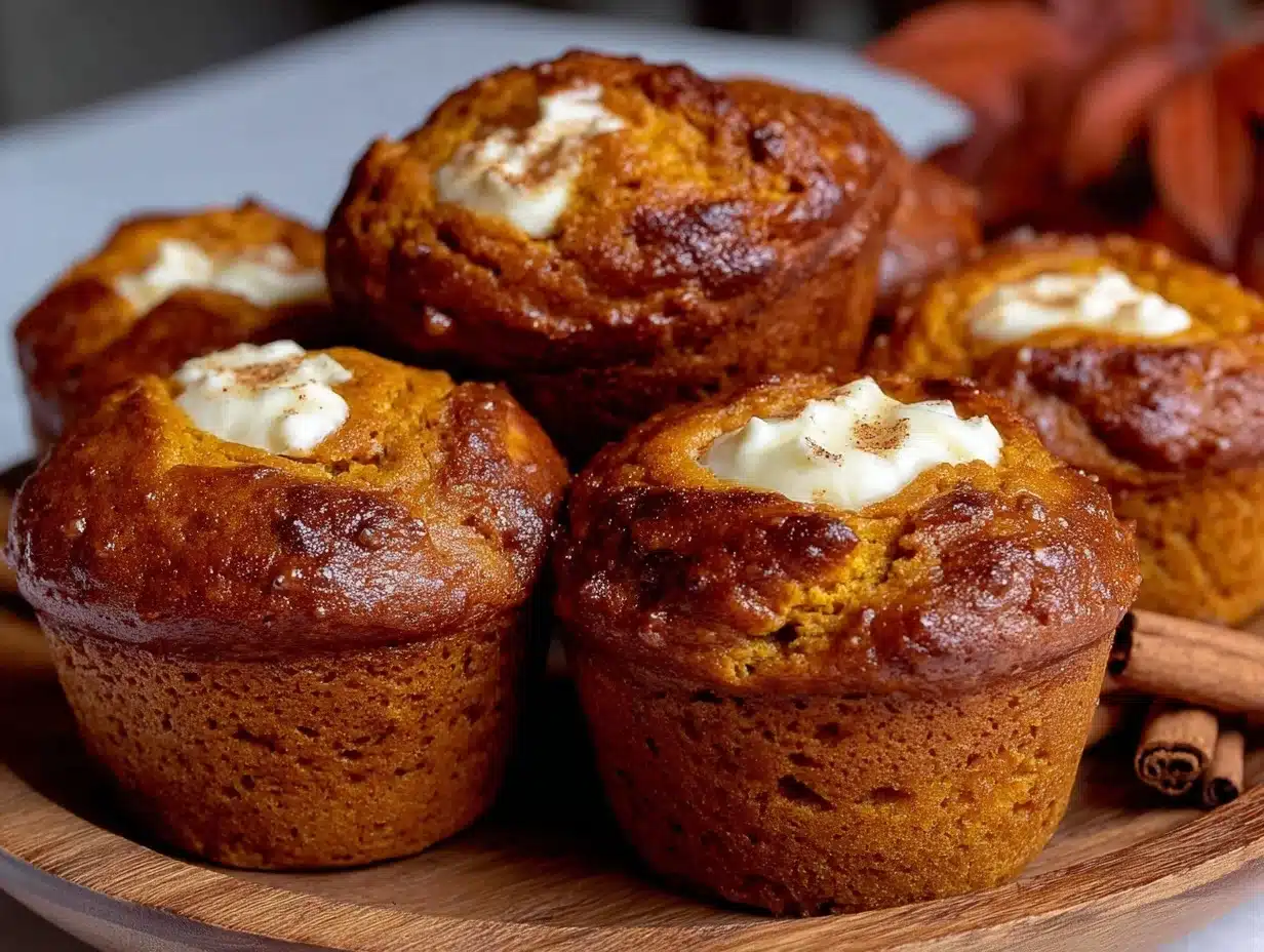 pumpkin spice cream cheese muffins - featured image