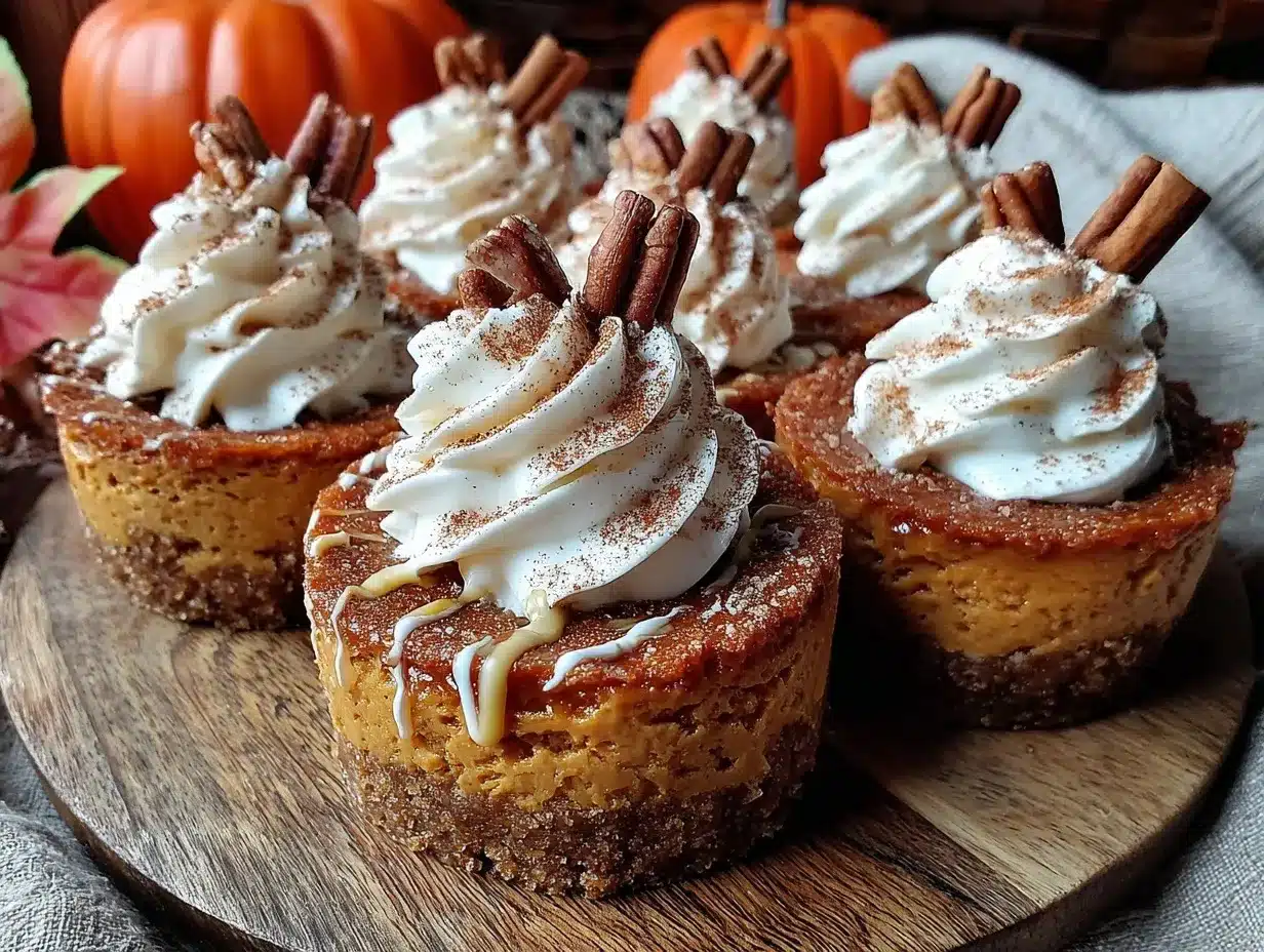 pumpkin spice mini cheesecakes preparation steps