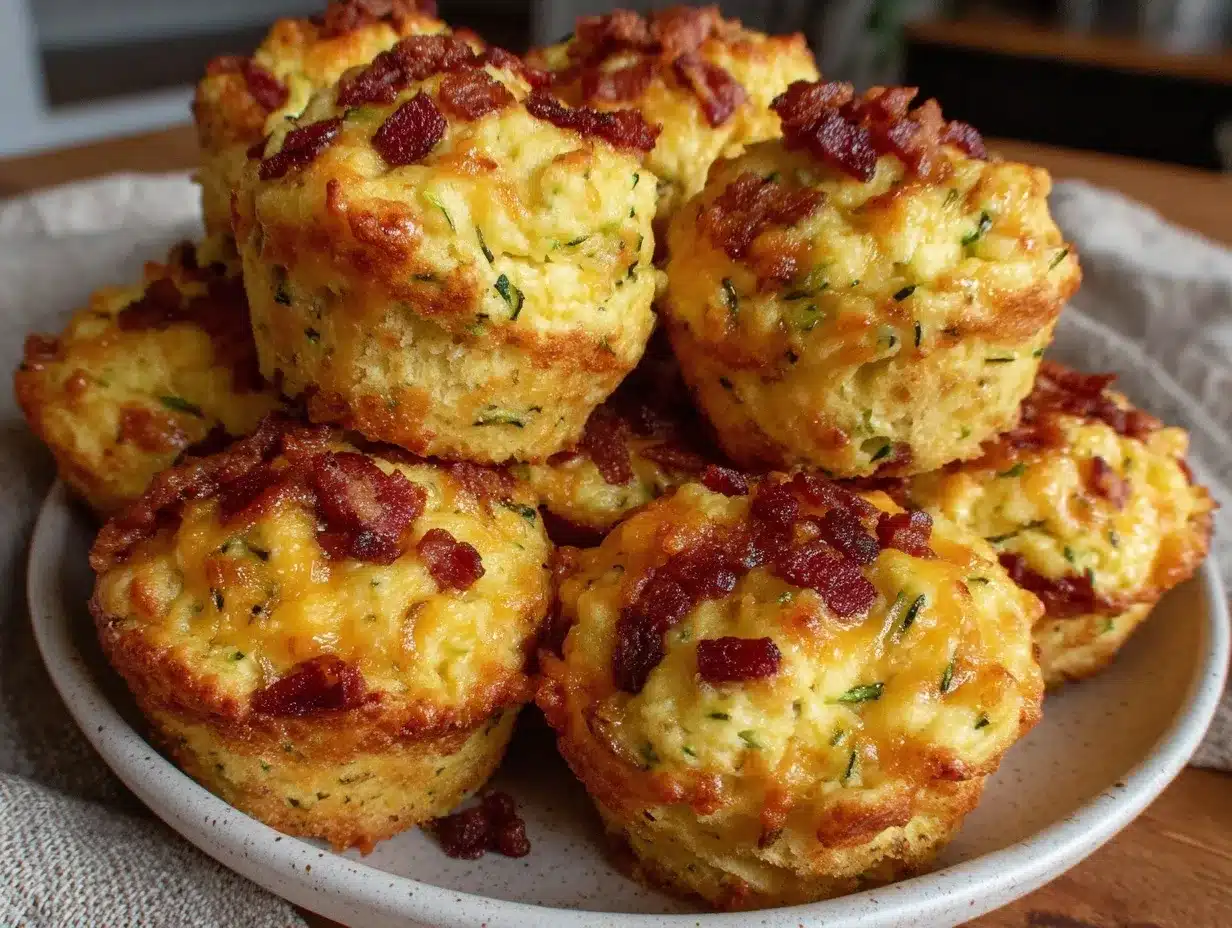 savory zucchini cheddar muffins preparation steps