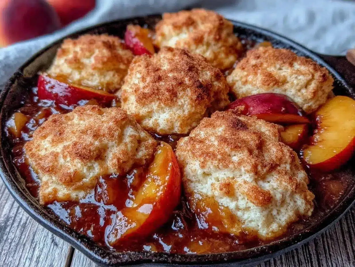 skillet brown butter peach cobbler preparation steps