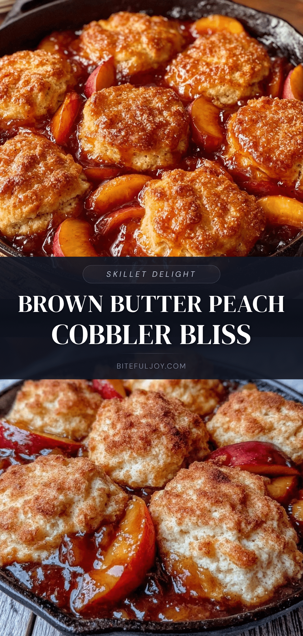 skillet brown butter peach cobbler recipe
