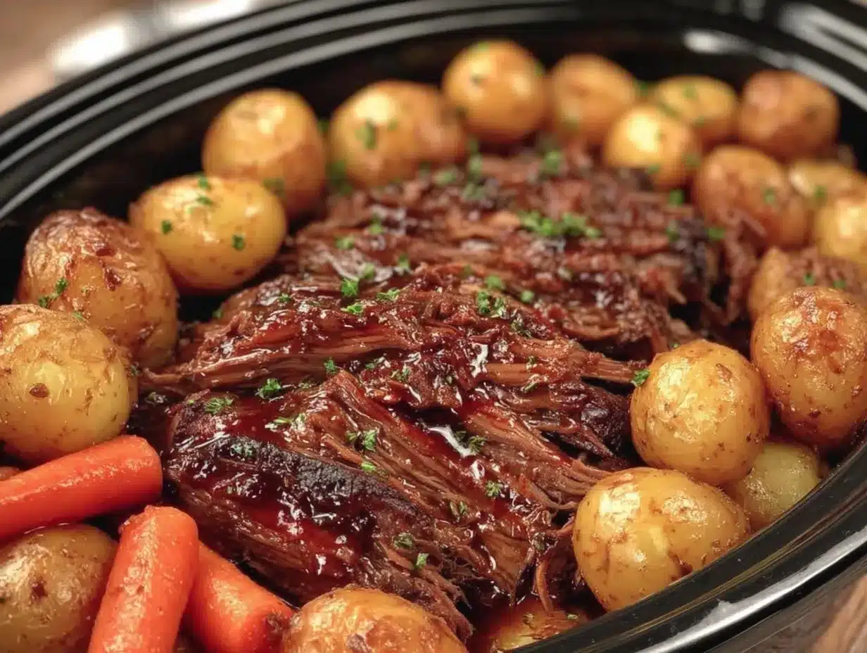 slow cooker pot roast preparation steps