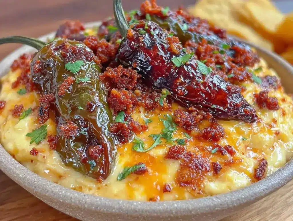 smoked queso dip - featured image