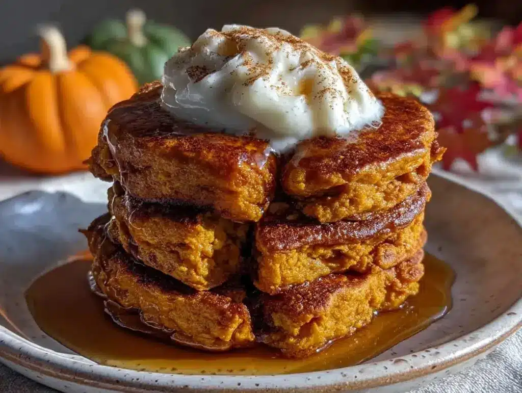 sourdough discard pumpkin pancakes - featured image
