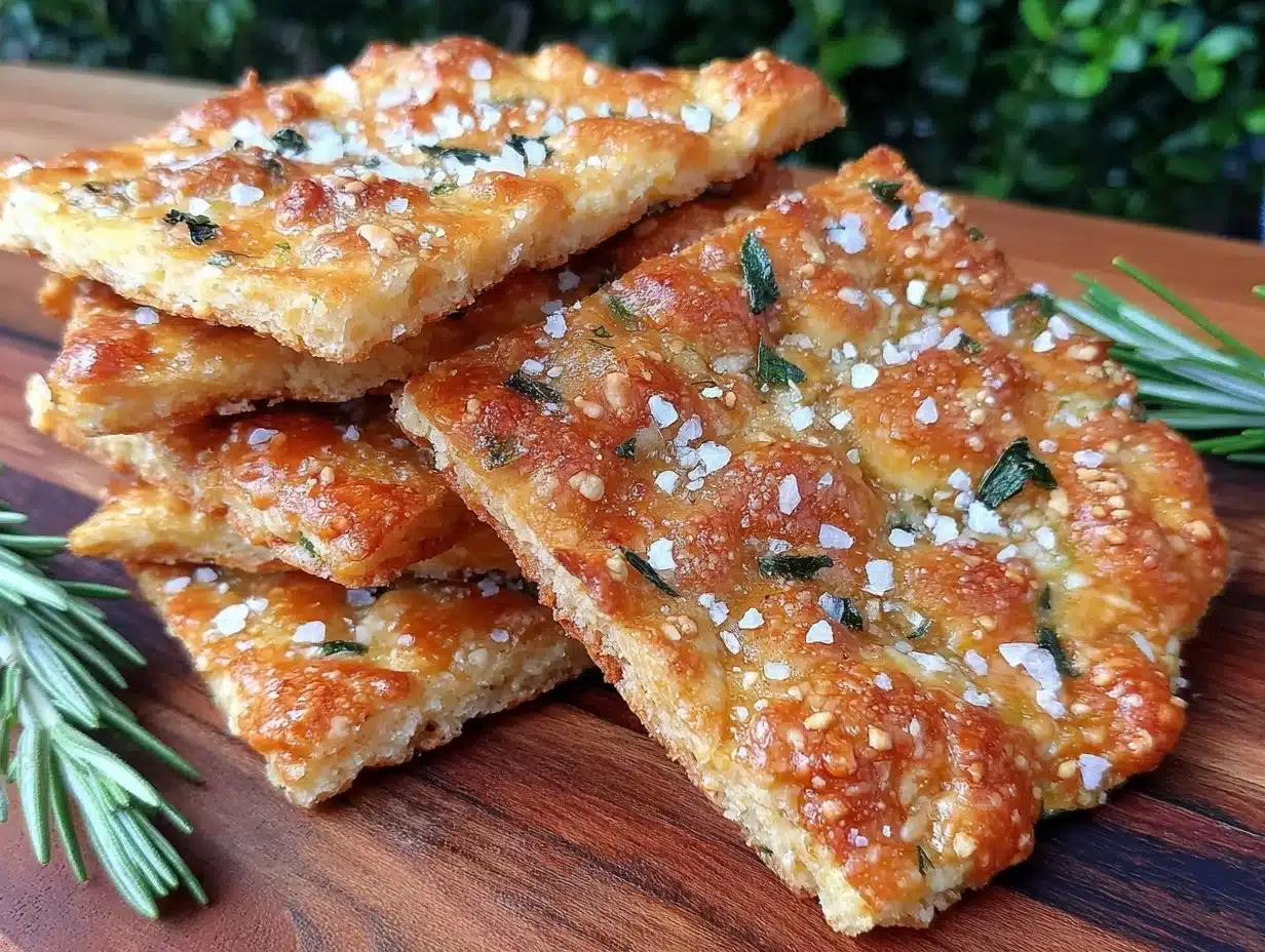 sourdough starter crackers - featured image