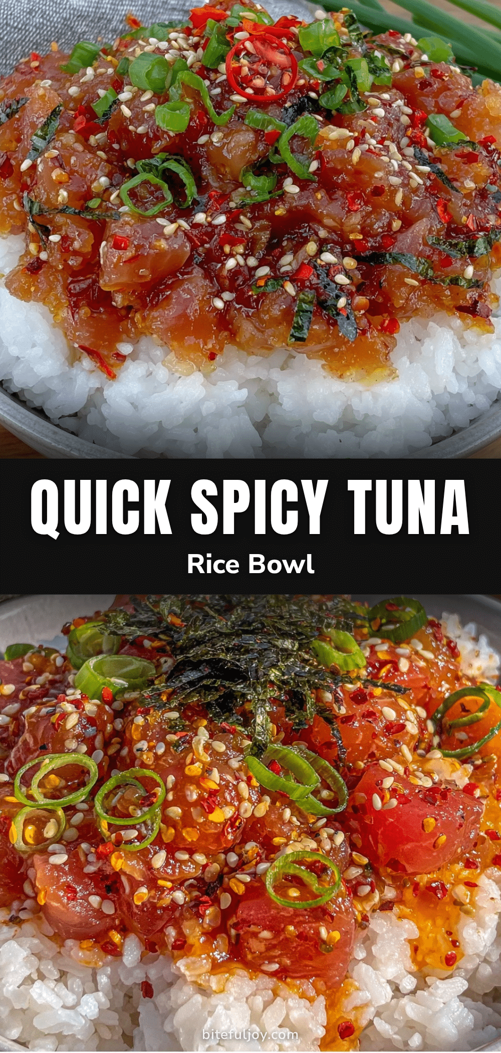spicy tuna and rice bowl recipe